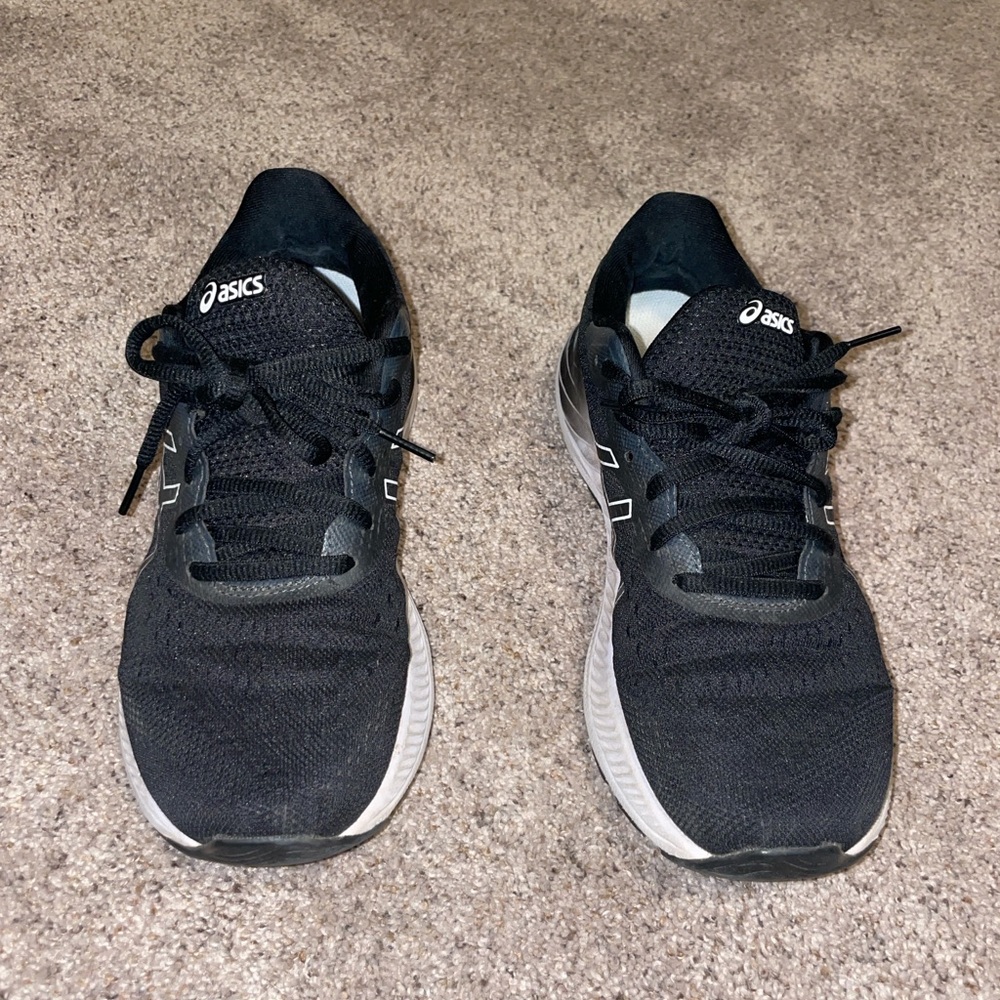 ASICS Black and White Athletic Sneakers